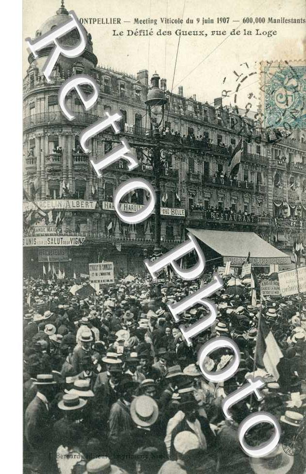 Meeting Viticole du 9 juin 1907 - Le Défilé  des Gueux