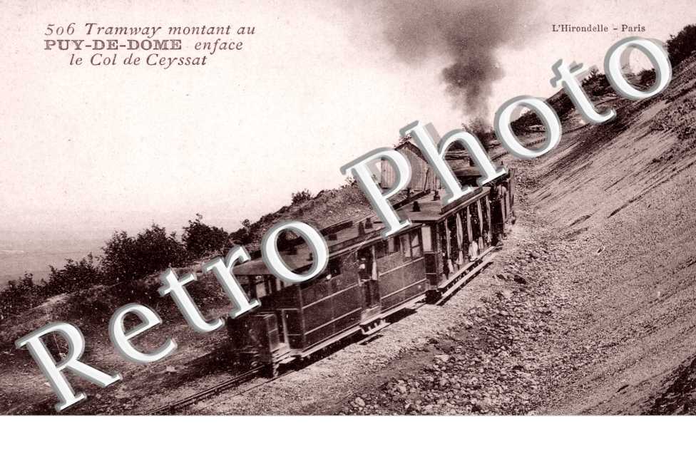 le Tramway montant au  Puy de Dome