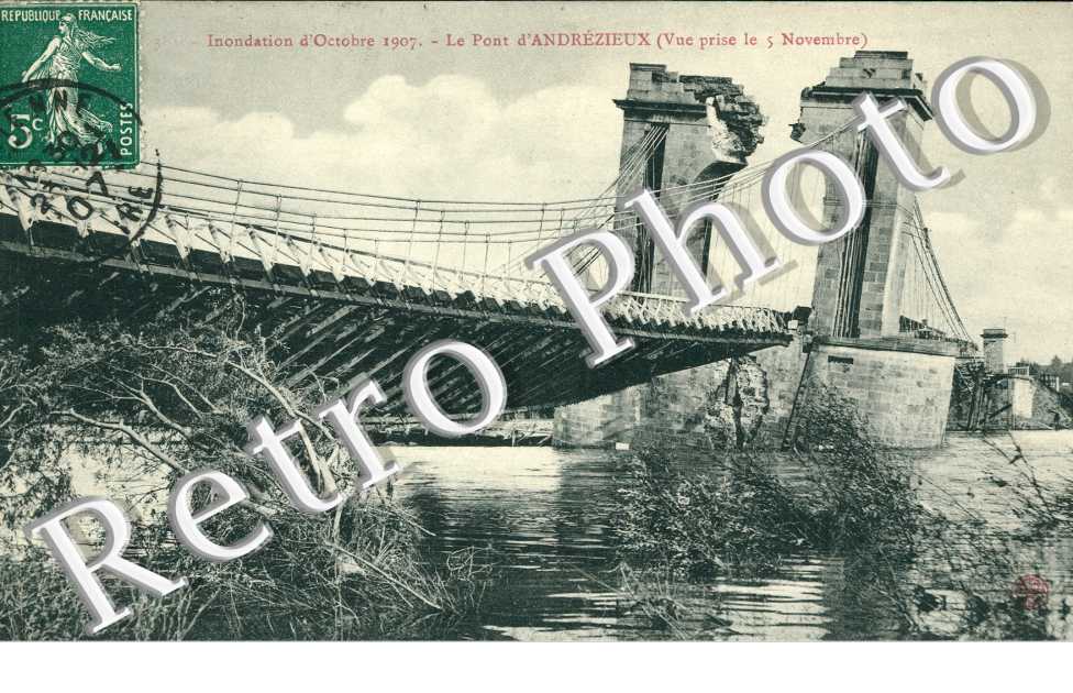 Inondations du 17 octobre 1907 Le pont 