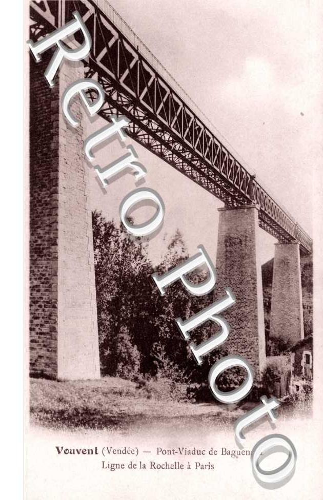 Pont viaduc de Baguenard Ligne de La Rochelle a paris