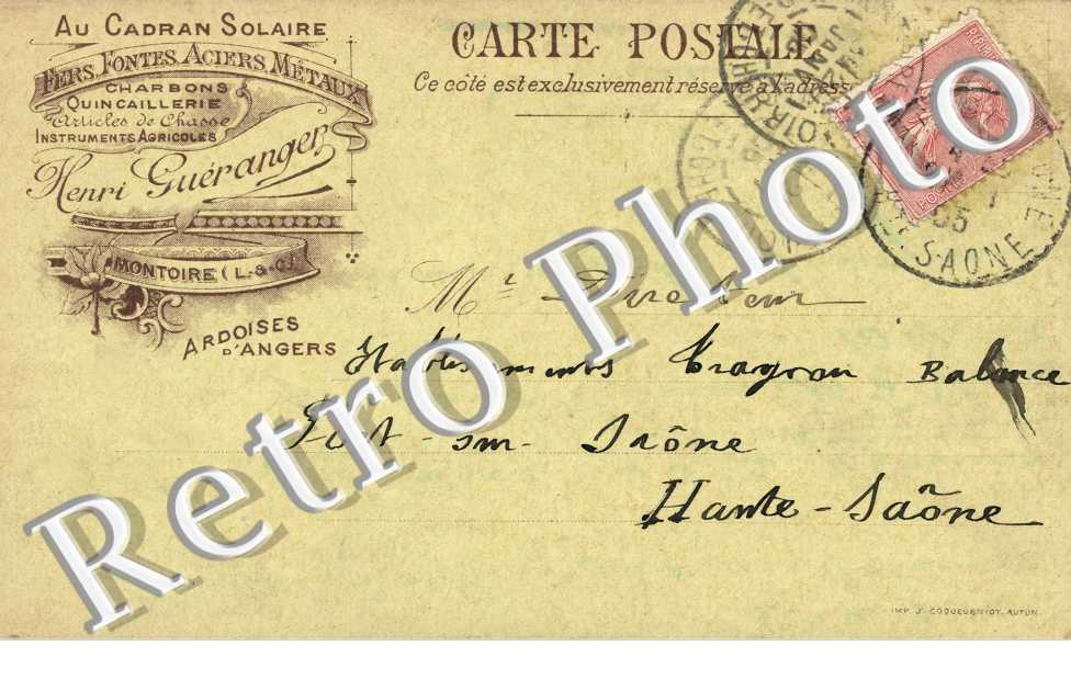 Henri Gueranger Au cadran Solaire Charbons Quincaillerie