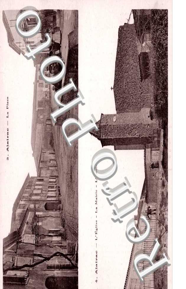 la Place, l'église, la mairie, l'école