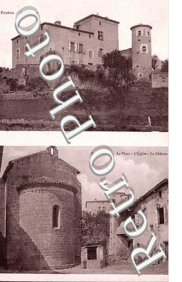Le Chateau, la Place, l'eglise