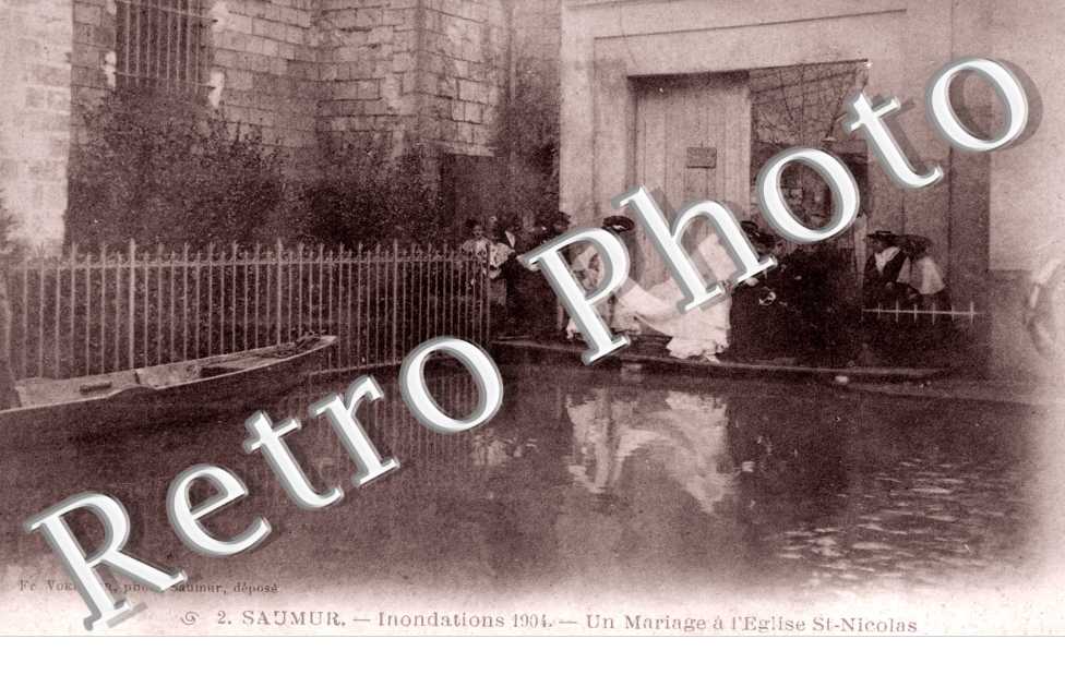 Inondations de 1904 - Un mariage l'Eglise Saint Nicolas