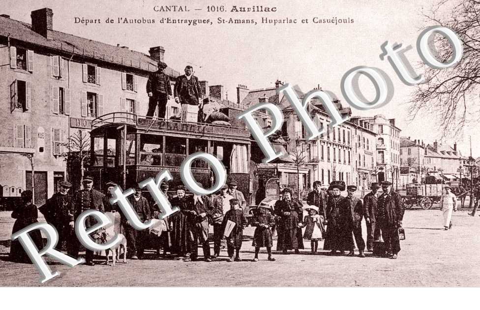 Depart de l'autobus d'Entraygues, Saint-Amansn Huparlac et Cassuejouls