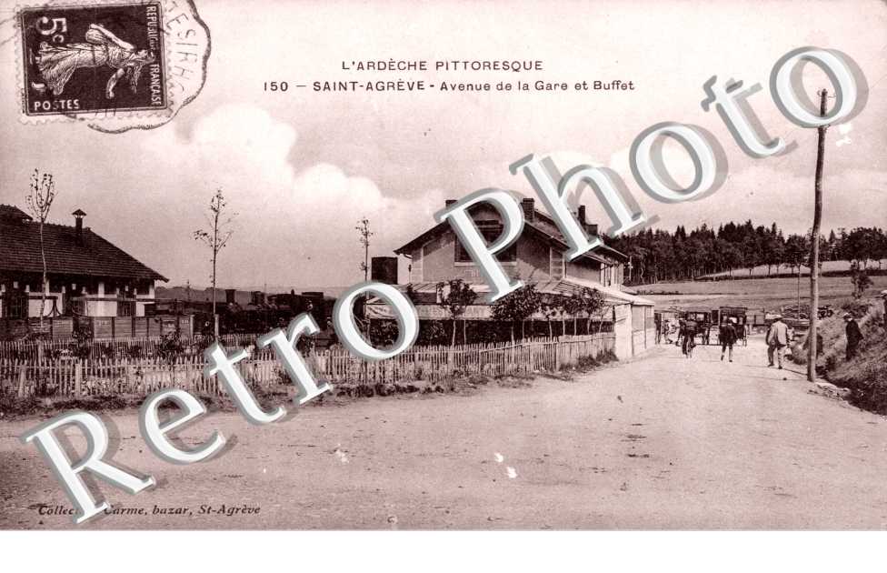 Saint-Agreve, Avenue de la Gare et Buffet