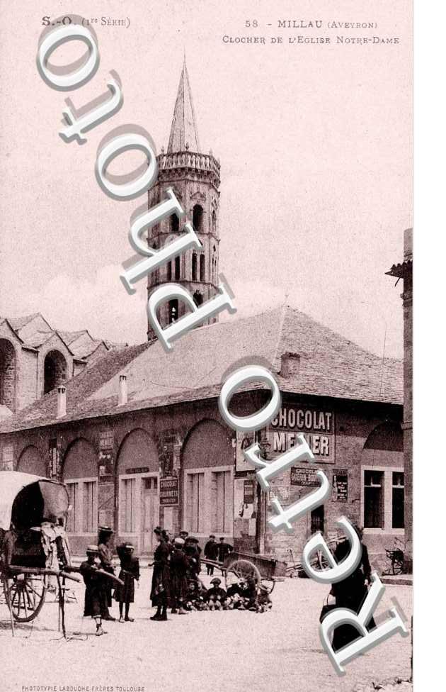 clocher de l'eglise notre-dame - chocolat menier