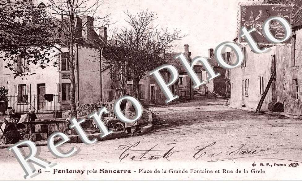 Fontenay - place de la grande fontaine et rue de la Grele
