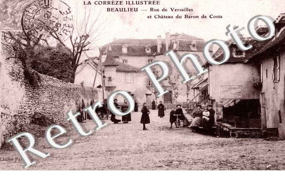 rue de versailles et chateau du baron de costa