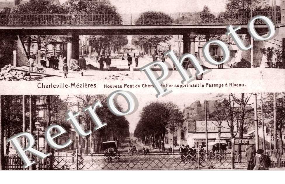nouveau pont du chemin de fer Ancien supprimant l'ancien passage niveau