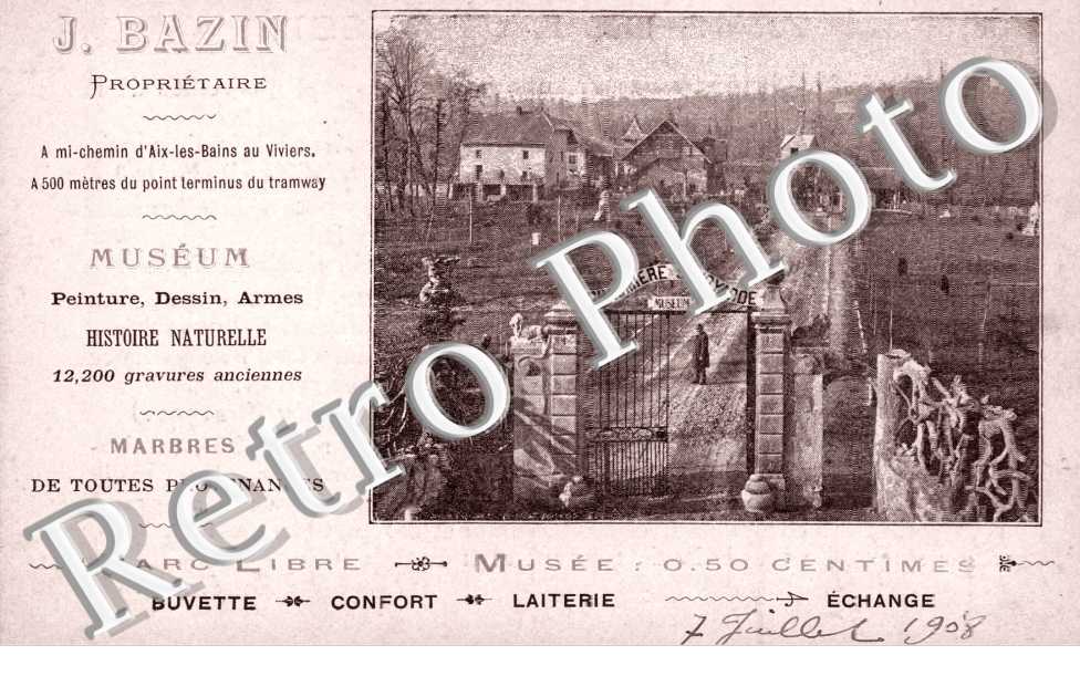 La Chaumiere Savoyarde  J. Bazin proprietaire A 500 terminus tramway -  1908