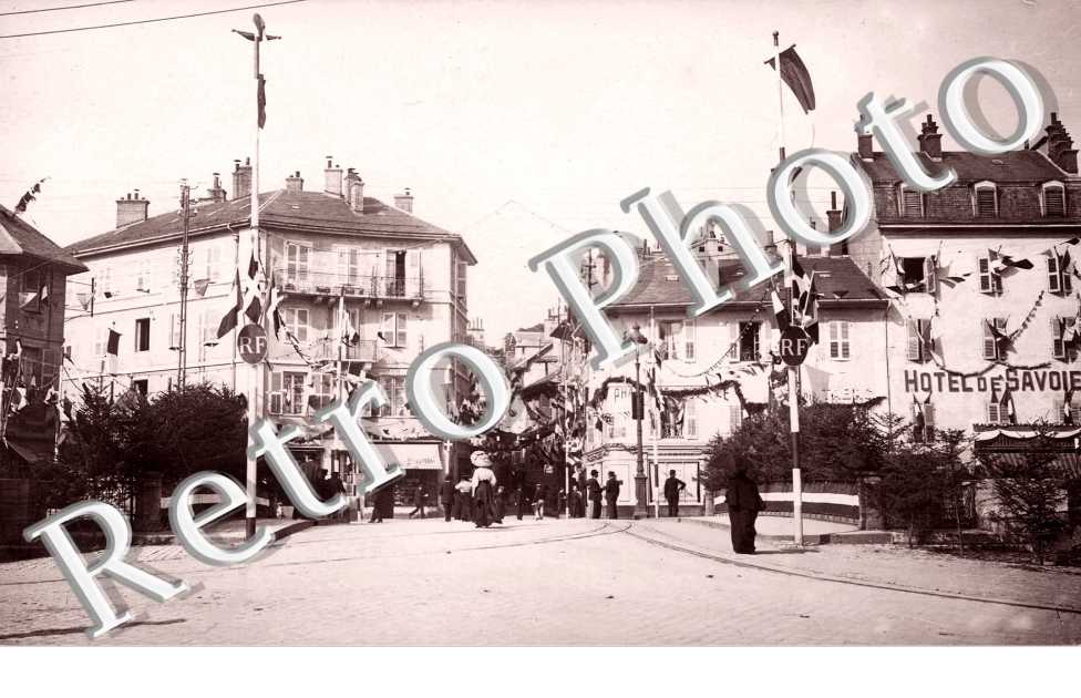 Les rues decorées pour la venue du President Fallières  - 1910 - Hôtel de Savoie
