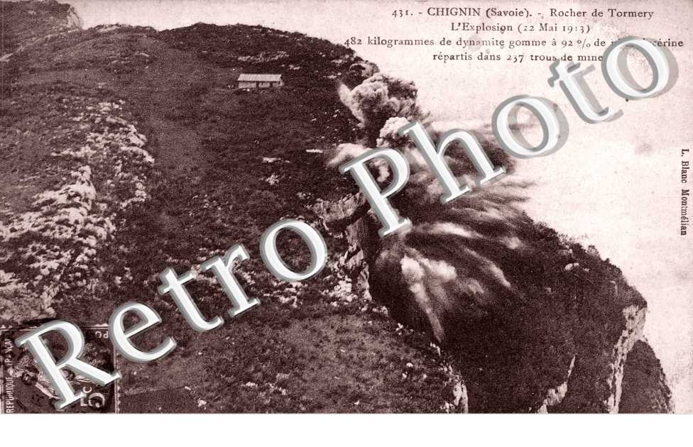 rocher de Tormery L'explosion le 22 mai 1913