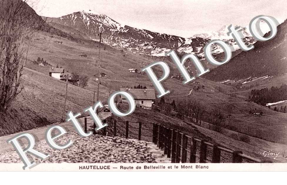 Route de Belleville  et le Mont Blanc