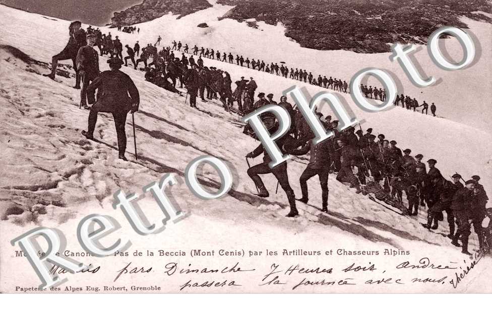 montee de canons au Pas de la Beccia (Mont Cenis)