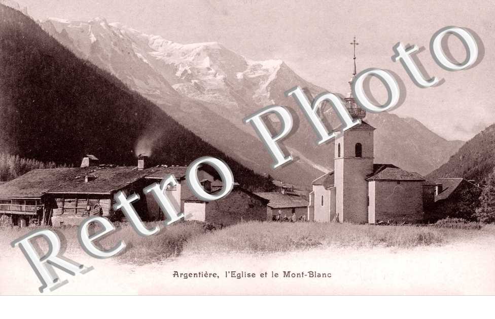l'eglise et le Mont Blanc