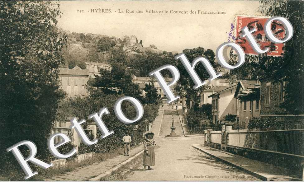 la rue des Villas et le couvent des Franciscaines