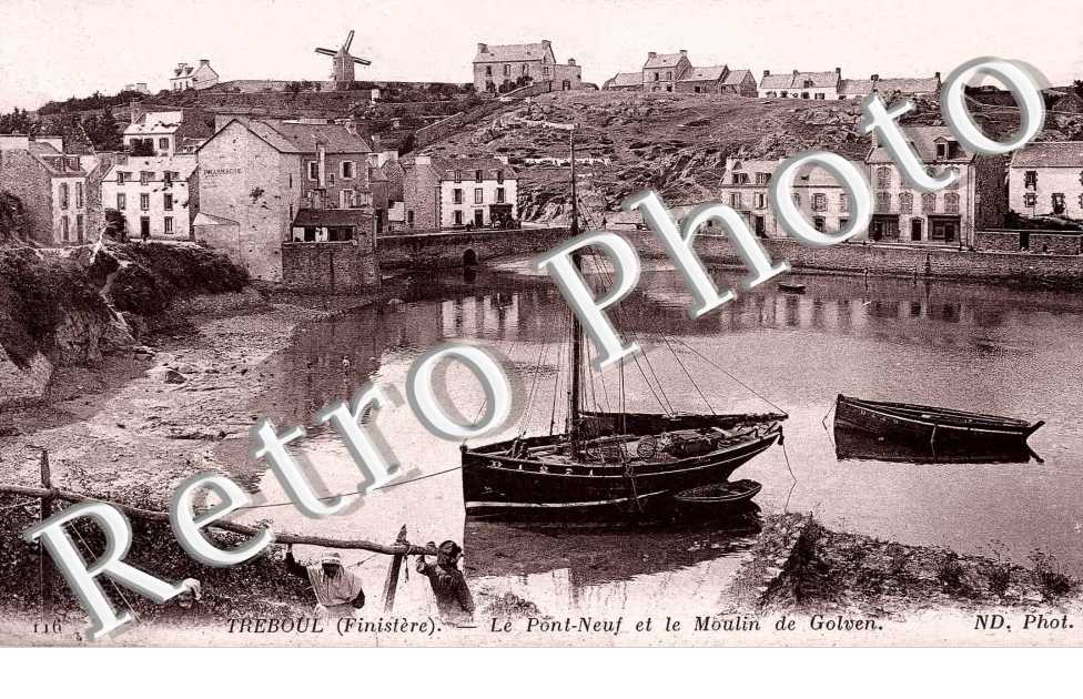 TREBOUL - Le Pont Neuf et le Moulin de Golven