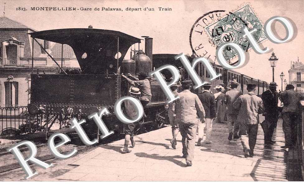 Gare de Palavas Depart d'un train