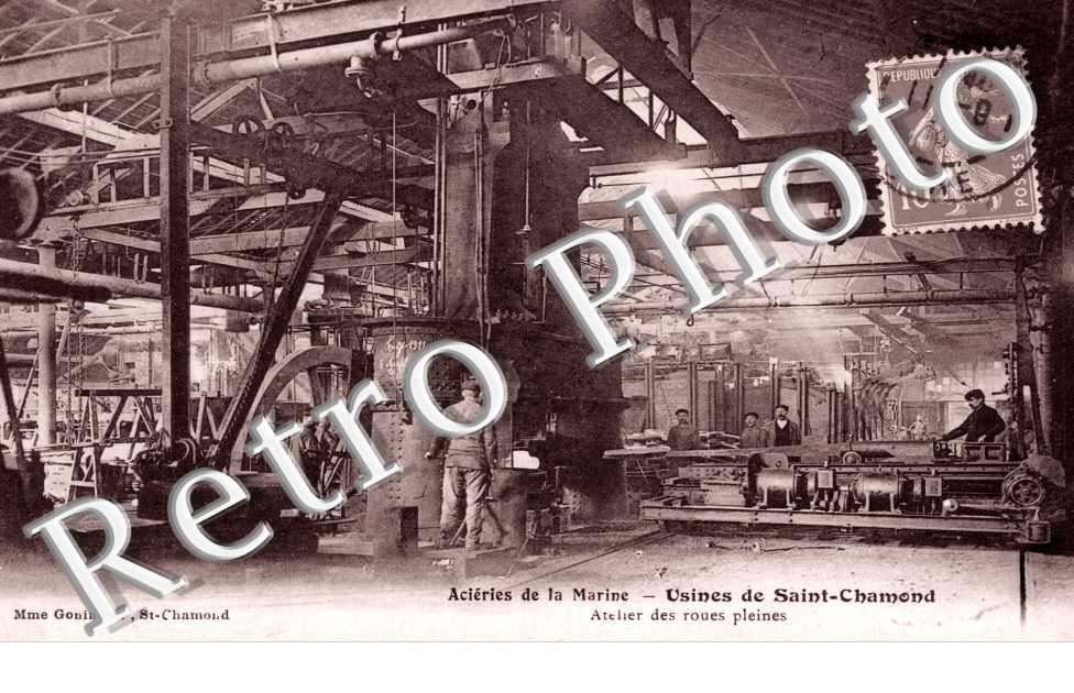 acieries de la marine, usines de Saint-Chamond, atelier des roues pleines