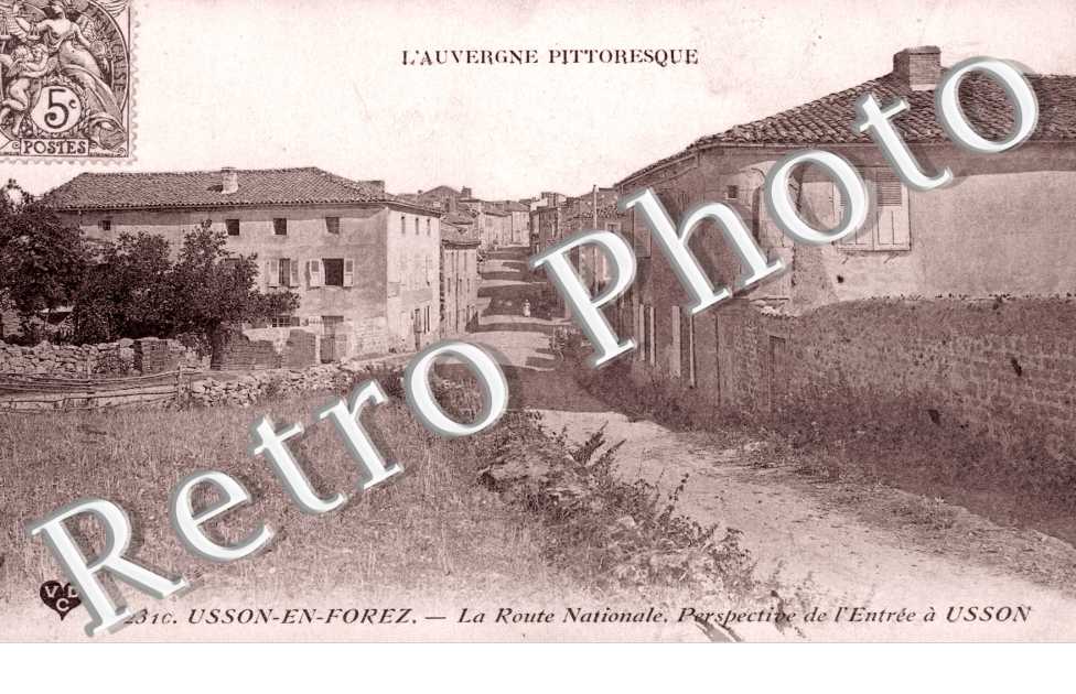 La Route Nationale, Perspective de l'entrée a Usson