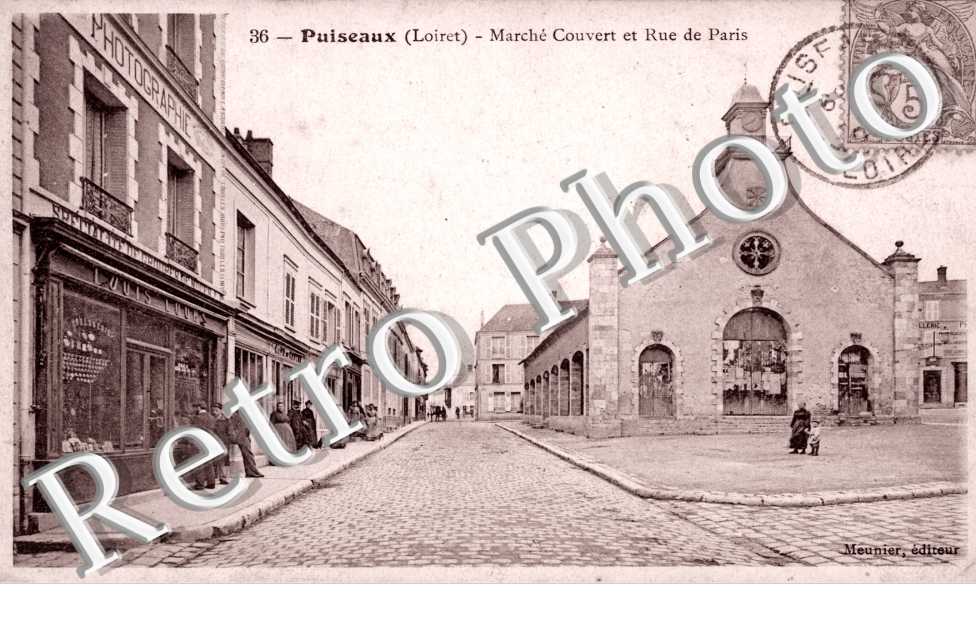 Marche couvert et rue de Paris