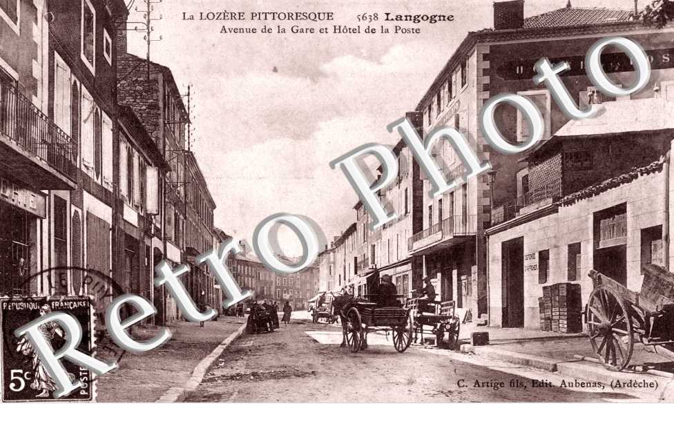 avenue de la gare et hotel de la Poste