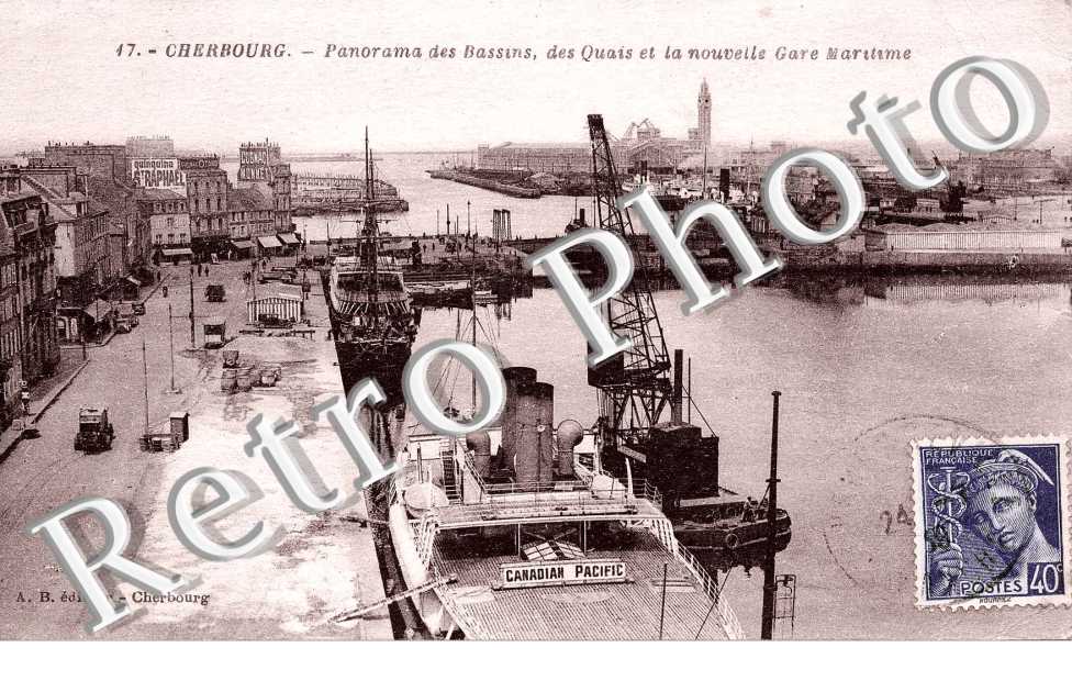 Panorame des Bassins, des quais et nouvelle gare maritime