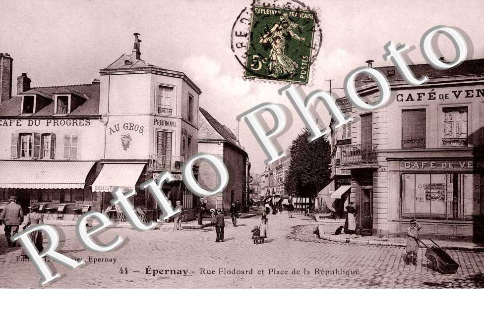 rue Flodoard et place de la Republique
