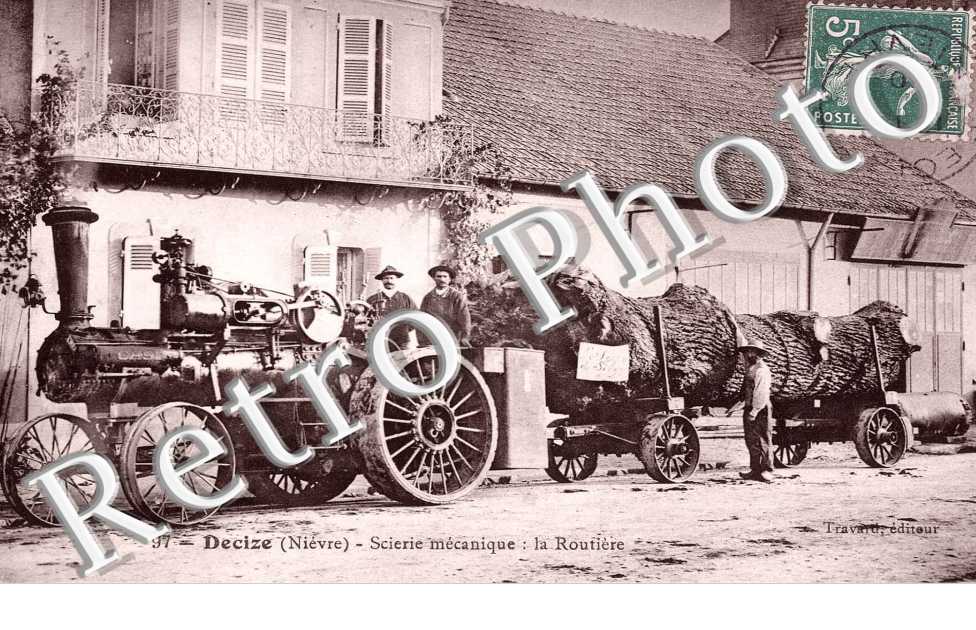 scierie mecanique: la routiere (TRACTEUR) (TOP CARTE)