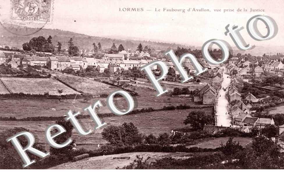 le faubourg d'avallon vue prise de la justice