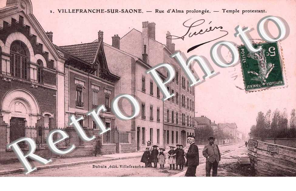 Rue d'Alma prolongee - Temple protestant