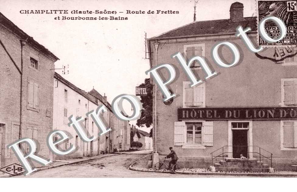 Route de Frettes et Bourbonnes-les-Bains  -  Hotel du Lion d'Or