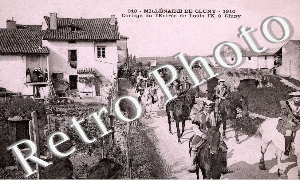 Milinaire de Cluny 1910 - Cortege de l'entree de louis XI