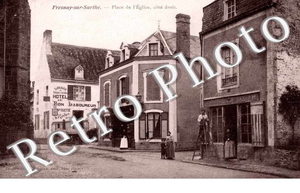 Place de l'eglise - Hotel du bon laboureur - Maison Ruette