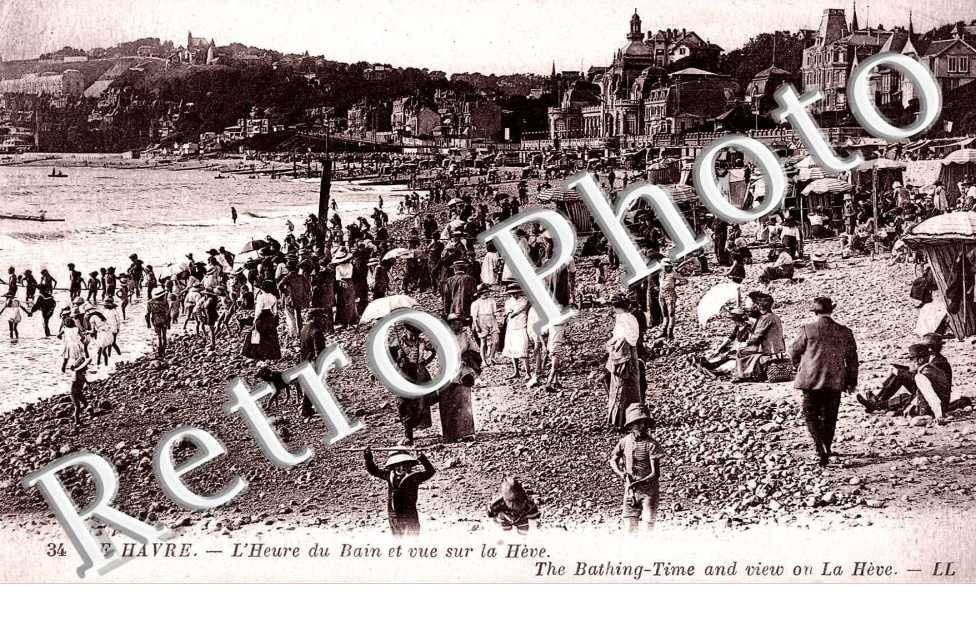 la Plage L'heure du bain et vue sur la Hève