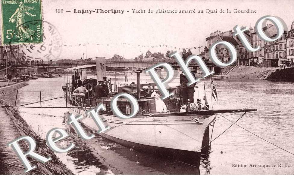 Thorigny - Yacht de plaisance amarree au quai de la Gourdine