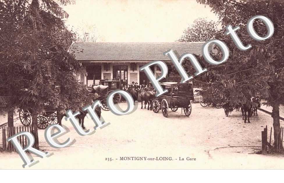 La gare - attelage de chevaux (caleches)