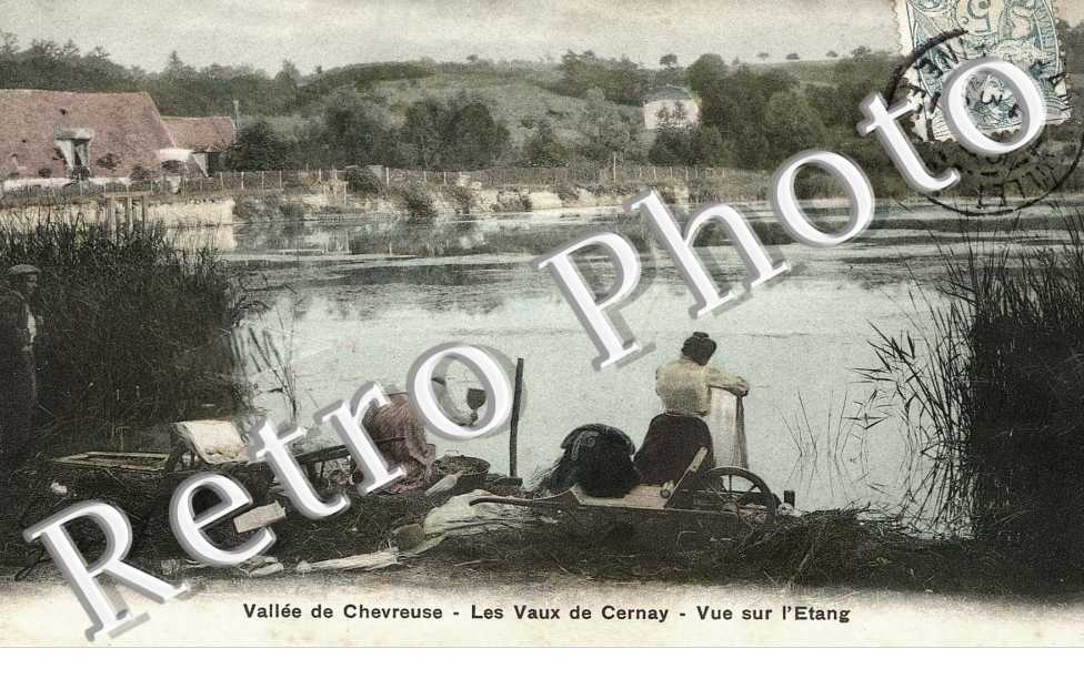 vallee de Chevreuse, les vaux de Cernay, vue sur l'etang