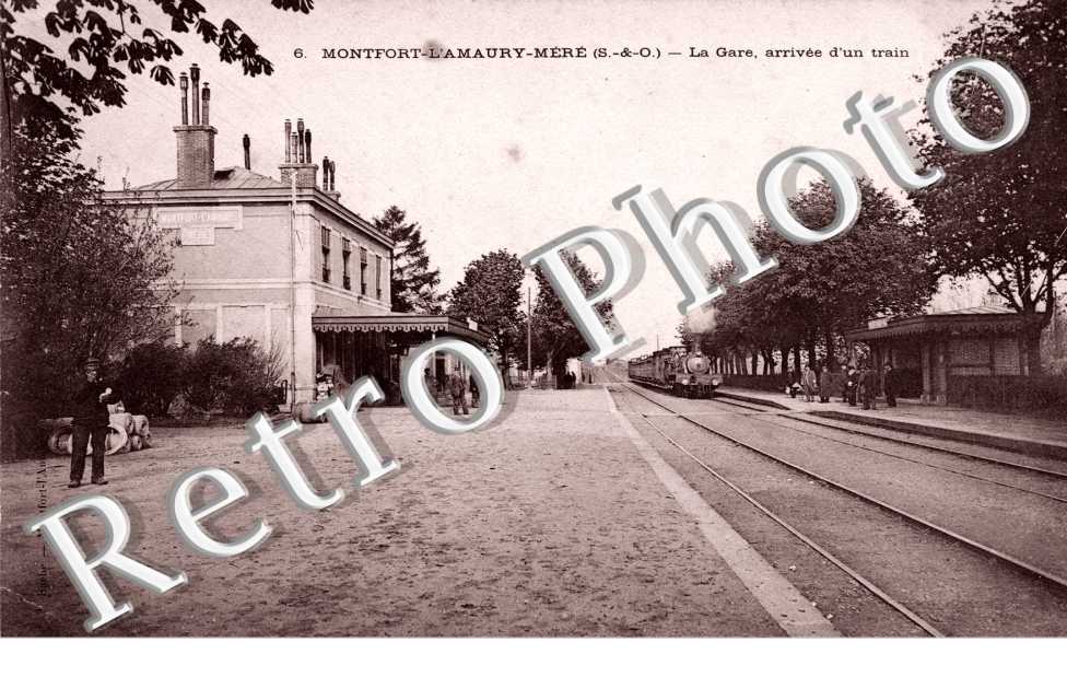 la gare, arrivee d' un train