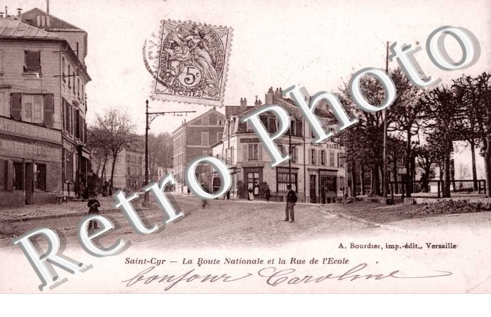 la Route Nationale et la Rue de l'Ecole