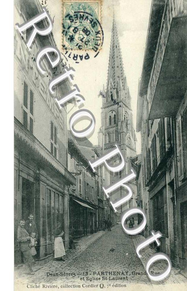 la Grande-Rue et l'Eglise Saint-Laurent