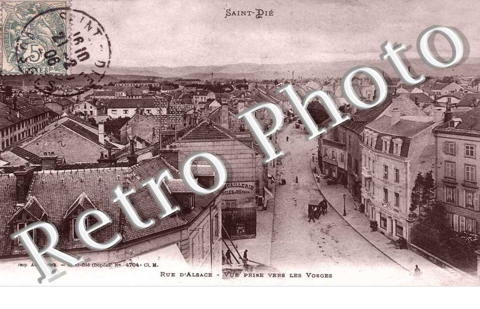 rue d'Alsace, vue prise vers les Vosges