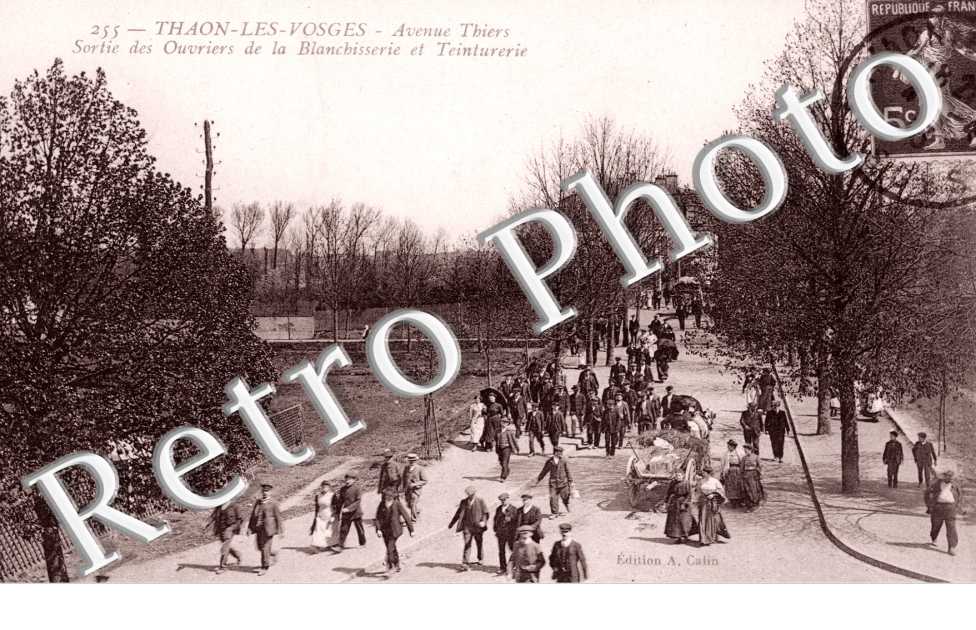 Avenue Thiers, Sortie des ouvriers de la Blanchisserie et Teinturerie