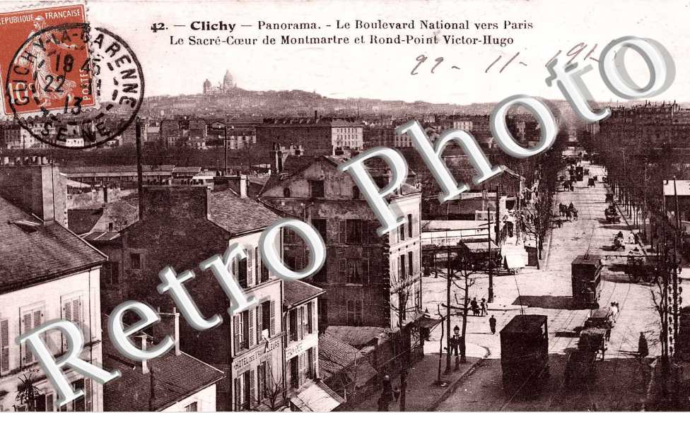Le Boulevard national vers Paris - le Sacré Cœur