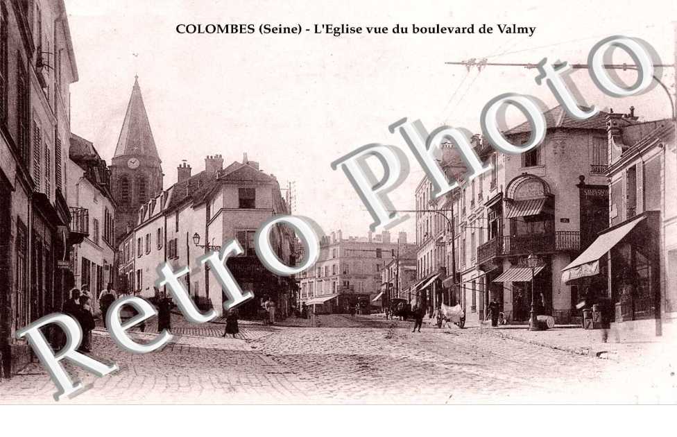 L'eglise vue du boulevard de Valmy