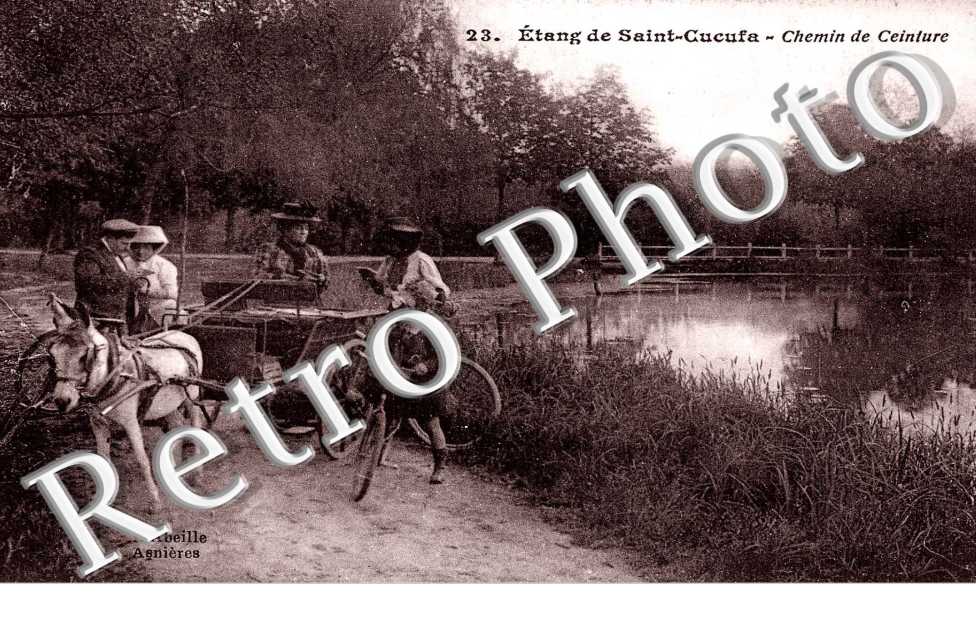 Etang de Saint Cucufa - Chemin de ceinture - attelage d'ane