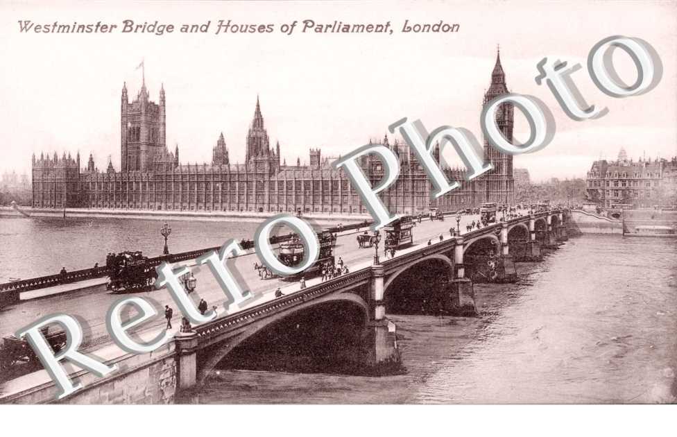 Westminster Bridge and Houses of Parliament 
