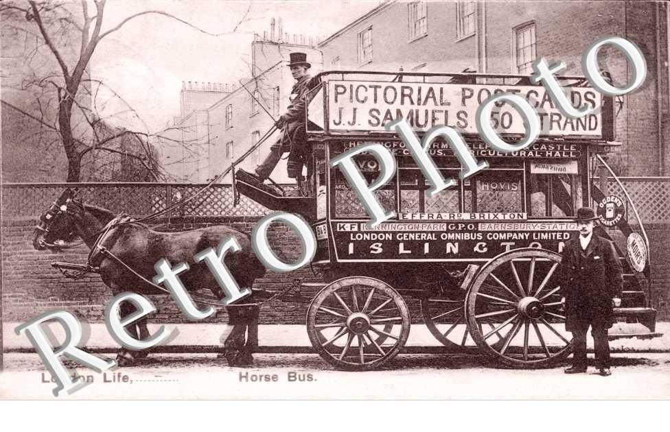 Pictorial Post cards J.J. Samuels 150 Strand   Horse Bus