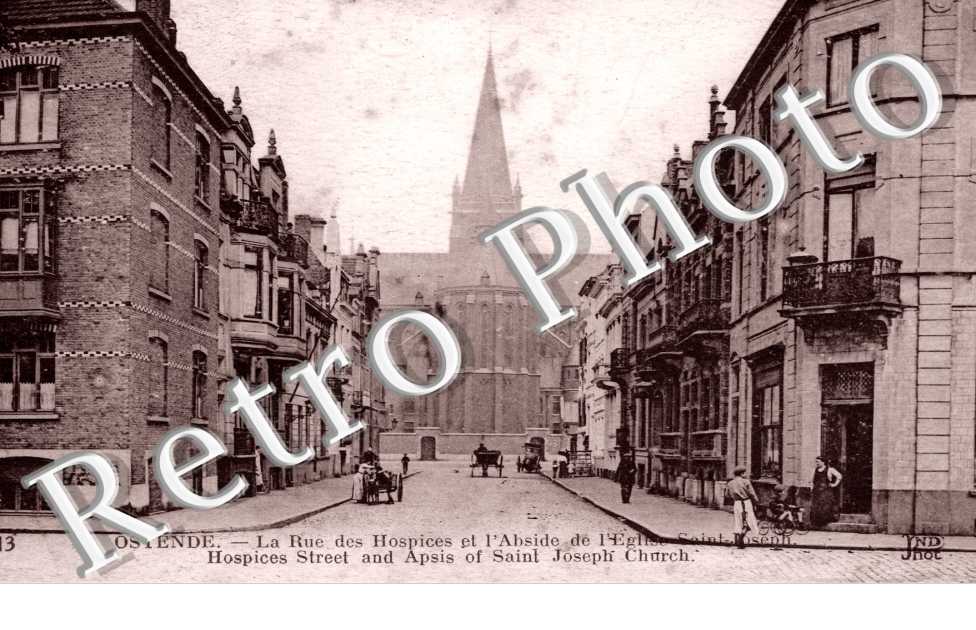 la Rue des Hospices et l'Abside de l'Eglise Saint-Joseph